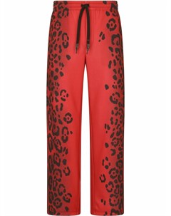Широкие брюки с леопардовым принтом Dolce&gabbana