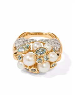 Золотое кольцо Disco Ball Lovebirds с жемчугом и бриллиантами из коллаборации с Temperley London Annoushka