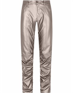 Присборенные брюки с эффектом металлик Dolce&gabbana