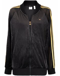 Бархатная куртка с тисненым логотипом Adidas