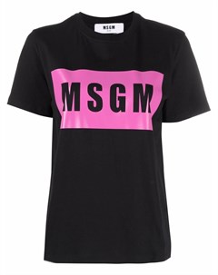 Укороченная футболка с логотипом Msgm