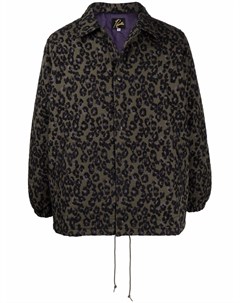 Легкая жаккардовая куртка с леопардовым принтом Needles