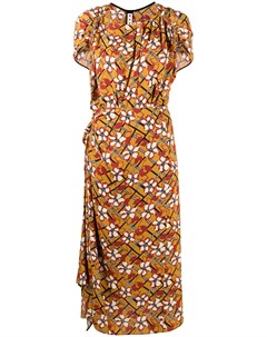 Платье миди с цветочным принтом Marni
