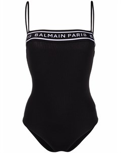 Слитный купальник с логотипом Balmain