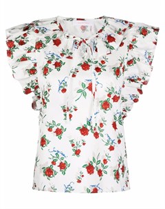 Блузка с оборками и цветочным принтом See by chloe