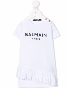 Платье с логотипом Balmain kids