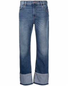 Прямые джинсы с контрастным подолом Emporio armani