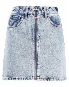Джинсовая мини юбка с завышенной талией Alessandra rich