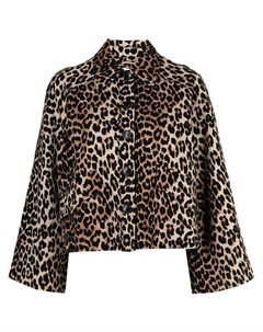 Куртка с леопардовым принтом Ganni