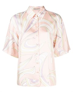 Рубашка на пуговицах с графичным принтом Emilio pucci