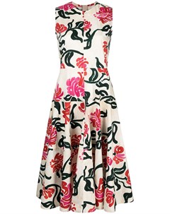 Платье с абстрактным цветочным принтом Marni