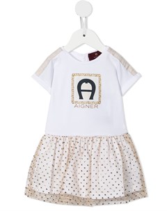 Платье с тюлем и логотипом Aigner kids