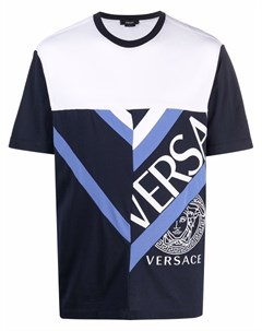Футболка в технике пэчворк с логотипом Versace