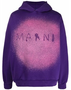Худи с эффектом разбрызганной краски и логотипом Marni