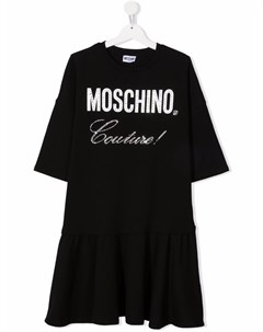 Платье футболка со стразами Moschino kids