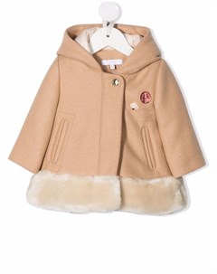 Пальто с капюшоном Chloé kids