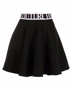 Расклешенная юбка мини с логотипом Versace jeans couture
