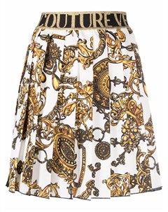 Плиссированная юбка с принтом Barocco Versace jeans couture