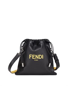 Сумка на плечо с кулиской и логотипом Fendi