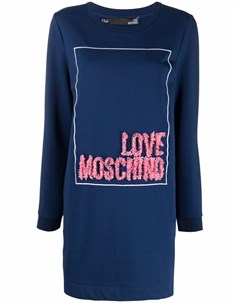 Платье толстовка с логотипом Love moschino