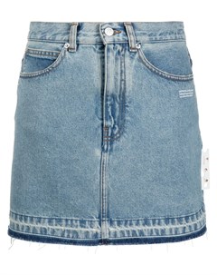 Джинсовая юбка мини с необработанными краями Off-white