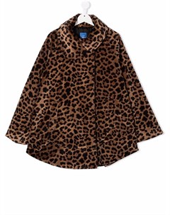 Пальто с леопардовым принтом Fay kids