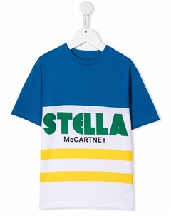 Футболка в полоску с логотипом Stella mccartney kids