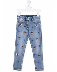 Прямые джинсы с вышивкой Bambi Monnalisa