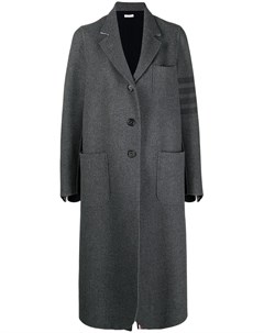 Однобортное пальто с заостренными лацканами Thom browne