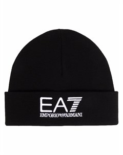 Шапка бини с вышитым логотипом Ea7 emporio armani