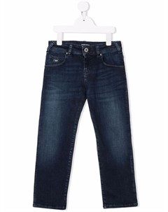 Прямые джинсы с логотипом Emporio armani kids