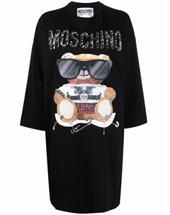 Платье с длинными рукавами и графичным принтом Moschino