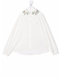 Блузка с вышивкой на воротнике Monnalisa