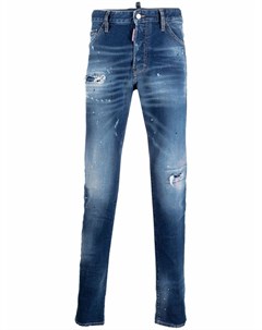 Узкие джинсы с эффектом потертости Dsquared2