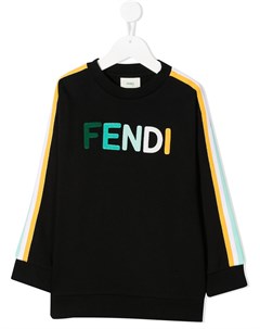 Толстовка с нашивкой логотипом Fendi kids