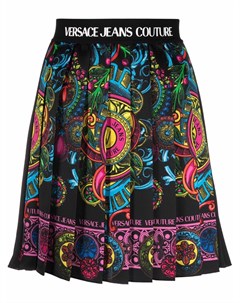 Плиссированная юбка с логотипом Versace jeans couture