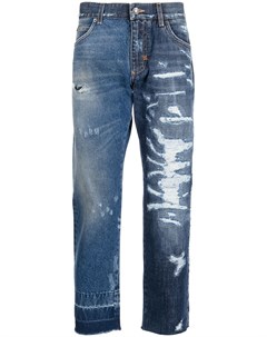 Прямые джинсы с эффектом потертости Dolce&gabbana