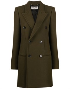 Короткое двубортное пальто Saint laurent