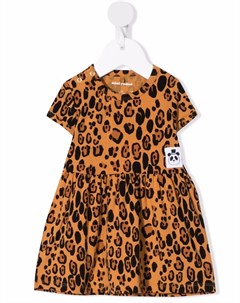 Платье с короткими рукавами и леопардовым принтом Mini rodini