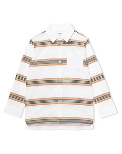 Поплиновая рубашка в полоску Icon Stripe Burberry kids