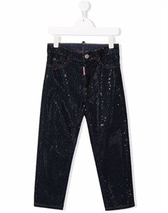 Прямые джинсы средней посадки Dsquared2 kids