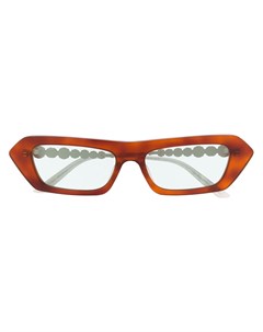 Солнцезащитные очки в прямоугольной оправе с кристаллами Gucci eyewear
