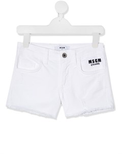 Джинсовые шорты с логотипом Msgm kids
