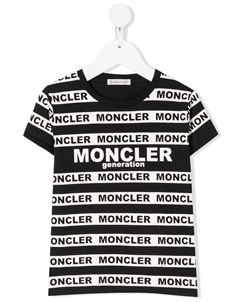 Полосатая футболка с логотипом Moncler enfant