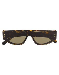 Солнцезащитные очки в квадратной оправе черепаховой расцветки Stella mccartney eyewear
