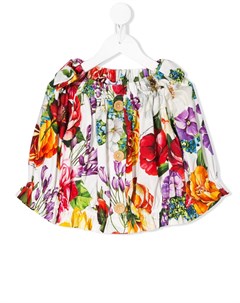 Блузка на пуговицах с цветочным принтом Dolce & gabbana kids