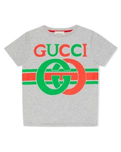 Футболка с логотипом Interlocking G Gucci kids