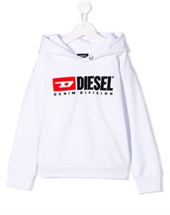 Толстовка с капюшоном и контрастным логотипом Diesel kids