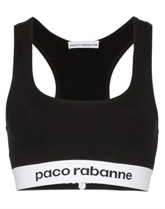 Спортивный бюстгальтер с логотипом Paco rabanne