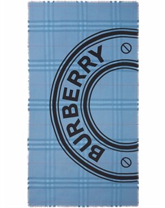 Двусторонний шарф в клетку с логотипом Burberry